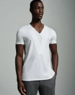Bib-fronted V-neck with Layered Lapels