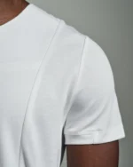 Crew-neck with Peak Lapel Appliqué
