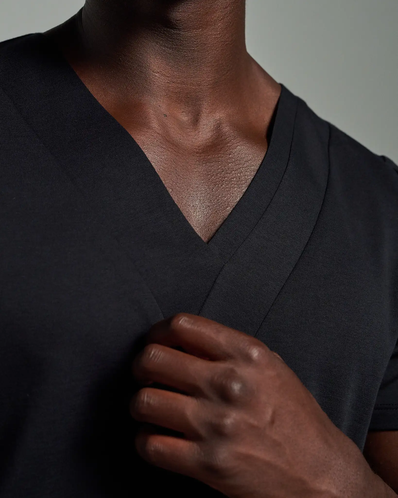 Layered Tier Stripe Panel V-neck