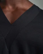 Layered Tier Stripe Panel V-neck