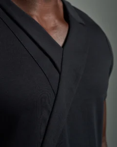 Shawl Fold Neck with Lapel and Contrast Stitching | Craftsmanship by W. Rubens