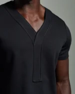 Slim Fit Crew Narrow Applique T-Shirt with Contrasting Stitch