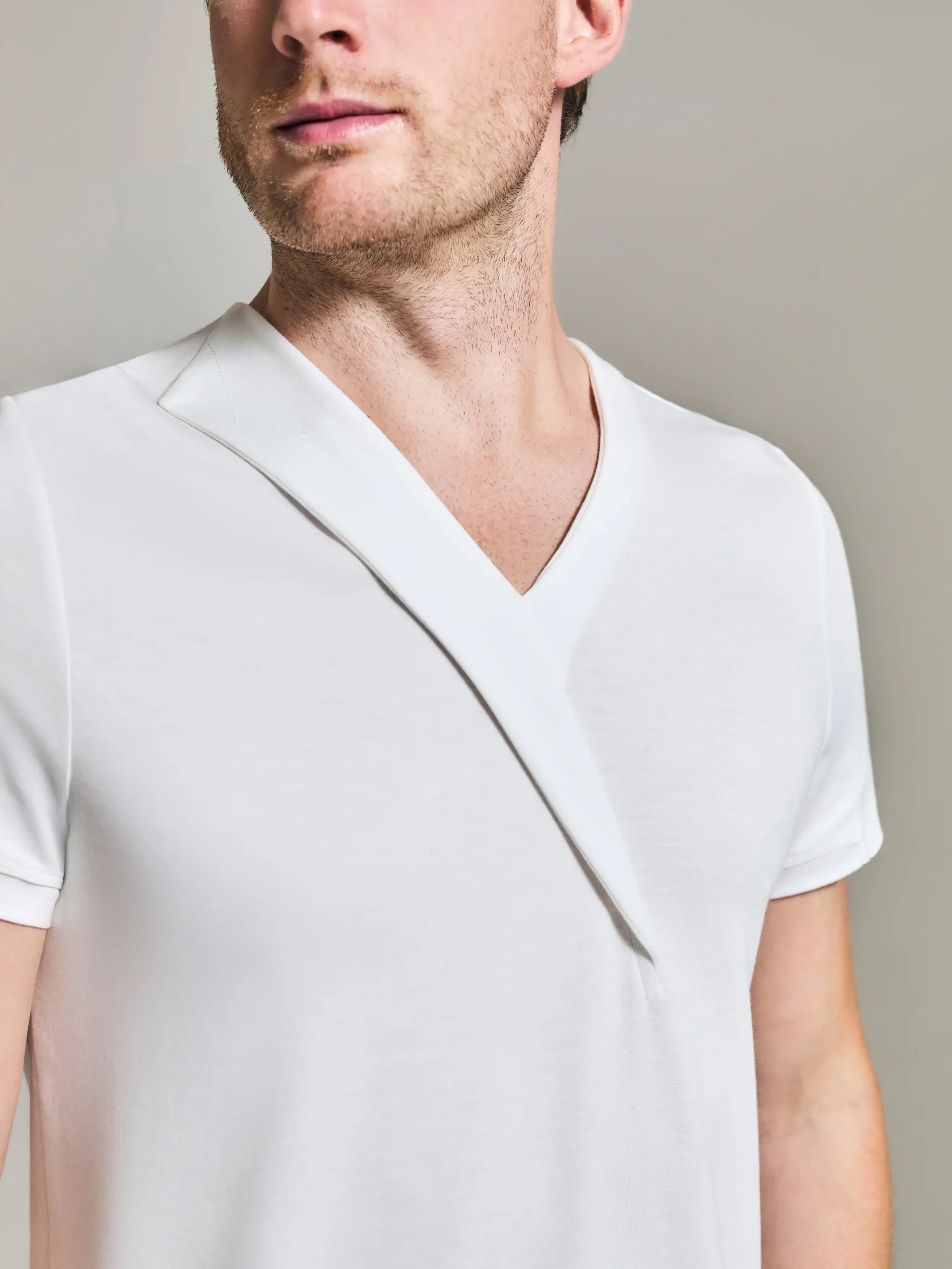 WR_Web_Ecom_0002W-2 Style No: 0002 | Lapel Insert Cotton T-Shirt - Image 1