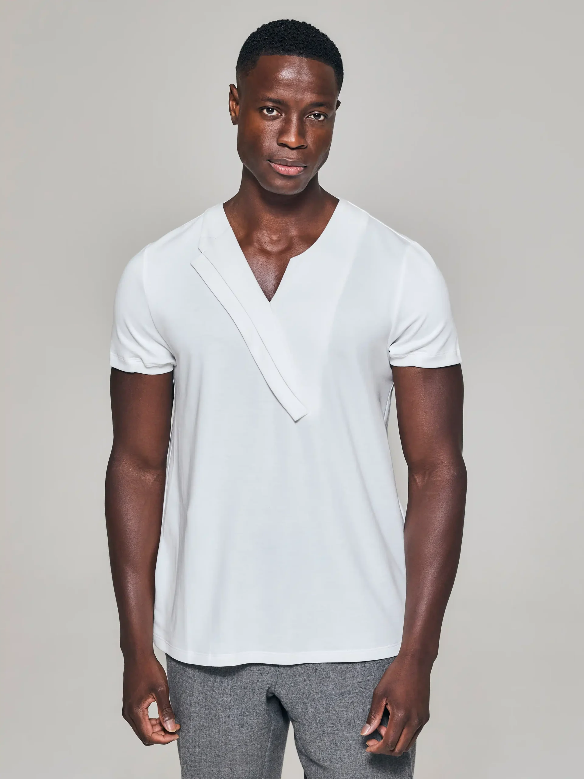 WR_Web_Ecom_0003W-3 Style No: 0003 | Double Lapel Cotton T-Shirt - Image 1