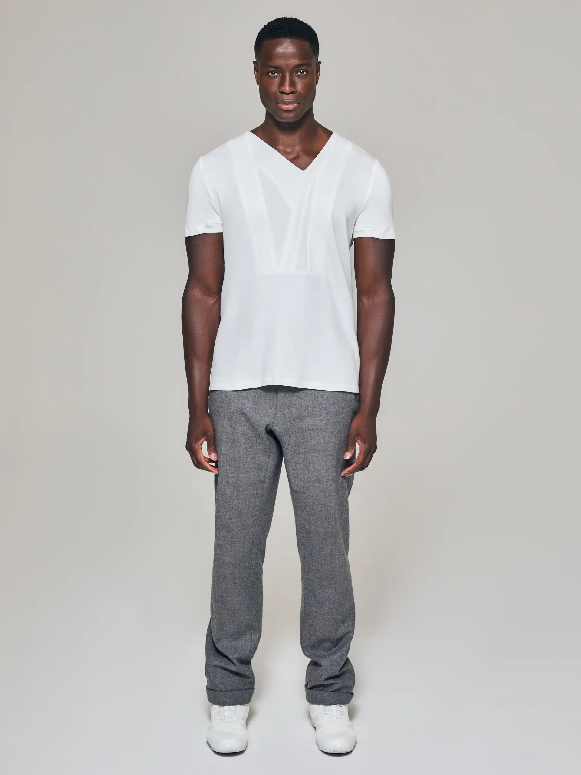 WR_Web_Ecom_0027W-1 Style No: 0027 | Stripe Panelled Cotton T-Shirt - Image 1